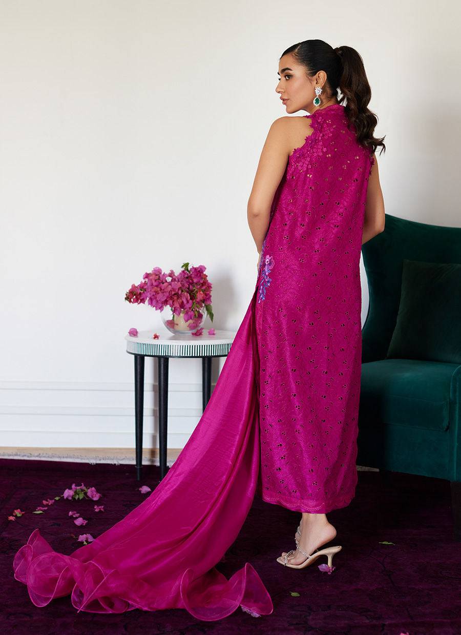 Farah Talib Aziz | Luna Eid Collection 24 | CLARIENE HOT PINK - Pakistani Designer Dress - by Farah Talib Aziz | Type: Luxury - 100% Original at Saira Sultan