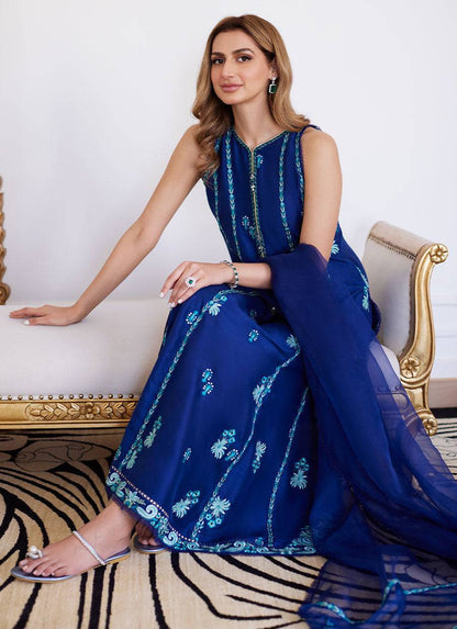 Farah Talib Aziz | Luna Eid Collection 24 | ELSYEE ROYAL BLUE - Pakistani Designer Dress - by Farah Talib Aziz | Type: Luxury - 100% Original at Saira Sultan