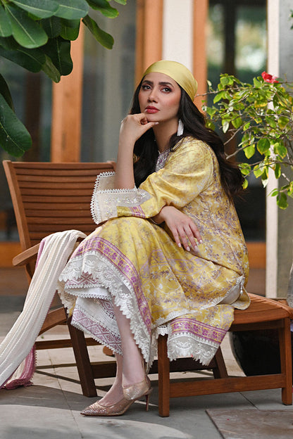 Ansab Jahangir | Digital Silk | Paloma Shirt and Dupatta - Pakistani Designer Dress - by Ansab Jahangir - Type : Ladies Clothes - 100% Original at Saira Sultan