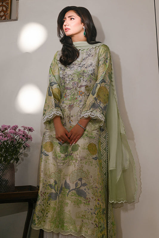 Ansab Jahangir | Digital Silk | Lyra Shirt and Dupatta - Pakistani Designer Dress - by Ansab Jahangir - Type : Ladies Clothes - 100% Original at Saira Sultan