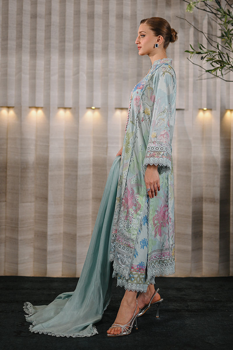 Ansab Jahangir | Knots and Bonds Ramadan Edit 25 | Quentin XL Ice Blue Schiffli