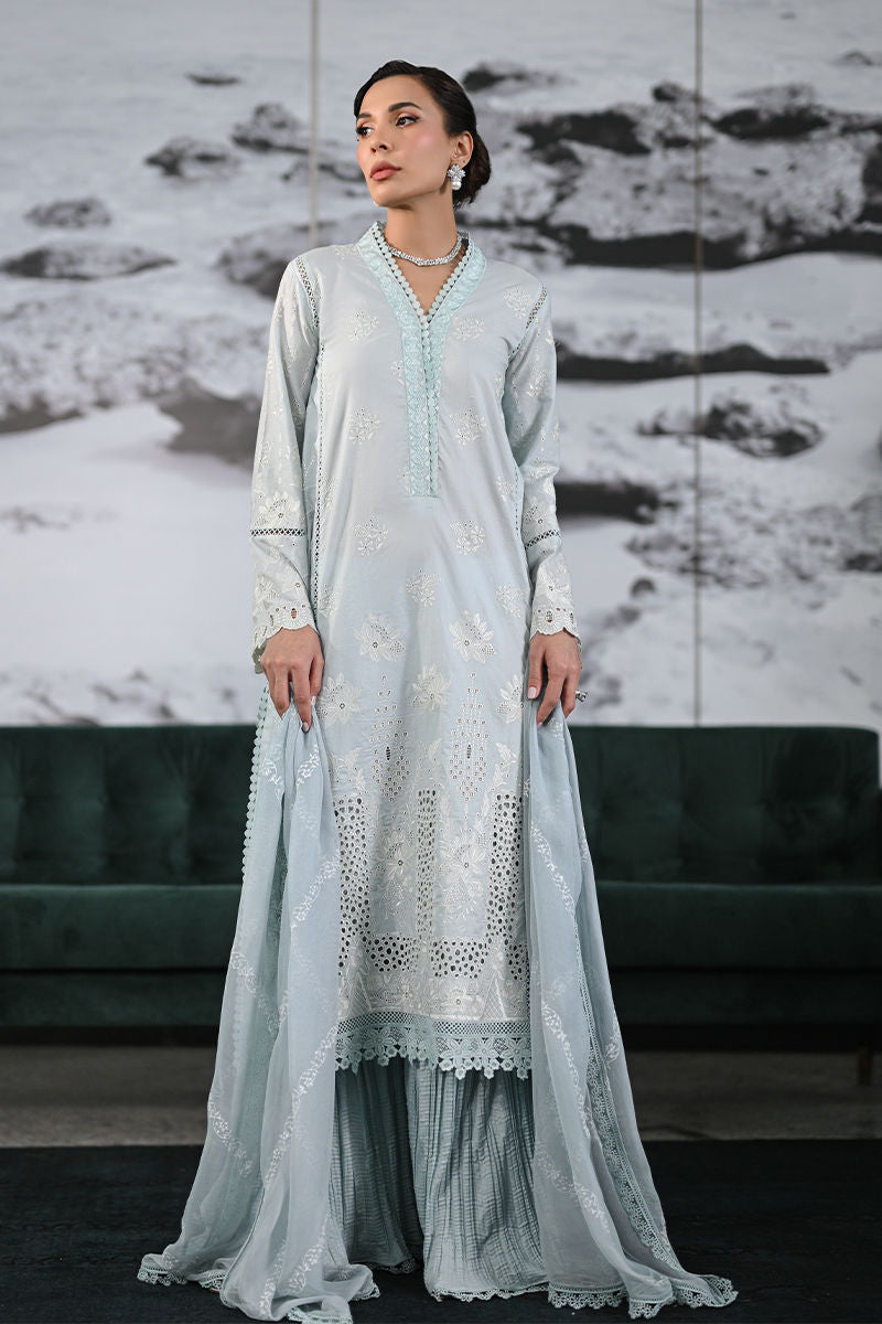 Ansab Jahangir | Knots and Bonds Ramadan Edit 25 | Lysandra XS Ice Blue Schiffli