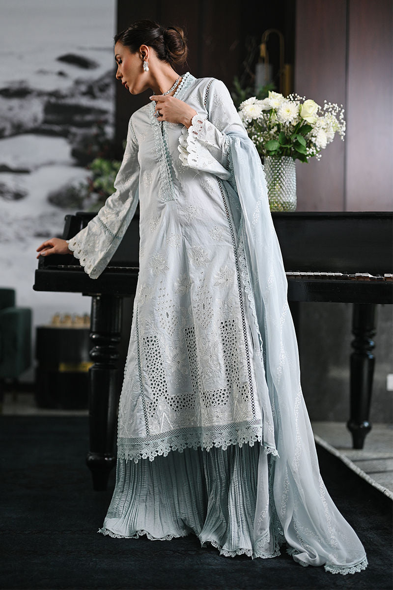 Ansab Jahangir | Knots and Bonds Ramadan Edit 25 | Lysandra S Ice Blue Schiffli