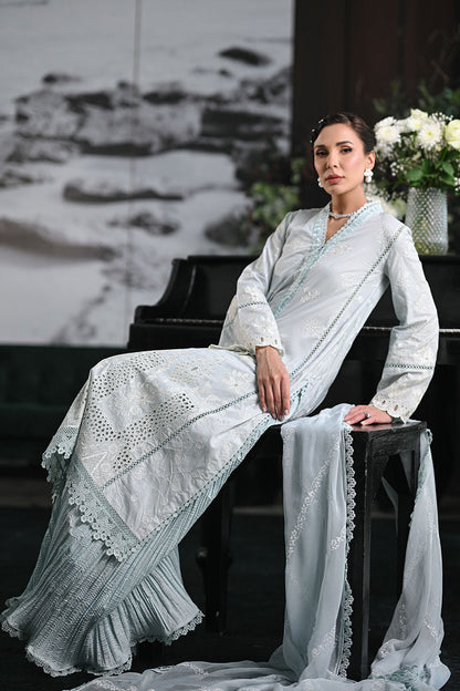 Ansab Jahangir | Knots and Bonds Ramadan Edit 25 | Lysandra XL Ice Blue Schiffli