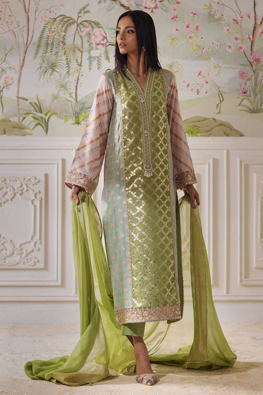 Annus Abrar | Elemental Festive | Nishba (Shirt, Pants and Dupatta) - Pakistani Designer Dress - by Annus Abrar - Type : Ladies Clothes - 100% Original at Saira Sultan