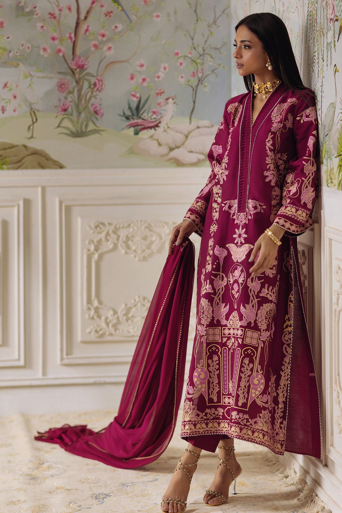 Annus Abrar | Elemental Festive | Renali (Shirt, Pants and Dupatta) - Pakistani Designer Dress - by Annus Abrar - Type : Ladies Clothes - 100% Original at Saira Sultan