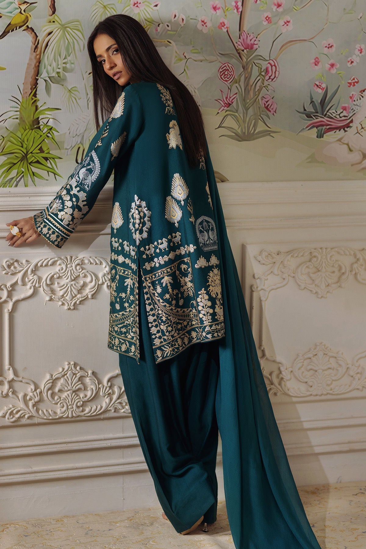 Annus Abrar | Elemental Festive | Qirat (Shirt, Pants and Dupatta) - Pakistani Designer Dress - by Annus Abrar - Type : Ladies Clothes - 100% Original at Saira Sultan