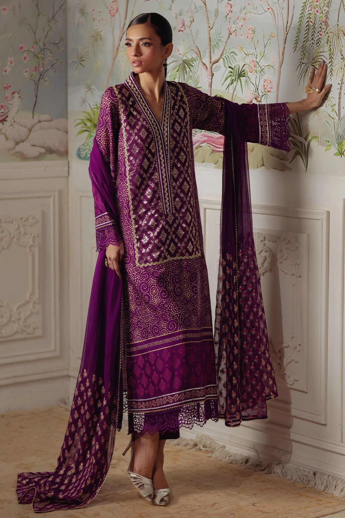 Annus Abrar | Elemental Festive | Hurmia (Shirt, Pants and Dupatta) - Pakistani Designer Dress - by Annus Abrar - Type : Ladies Clothes - 100% Original at Saira Sultan