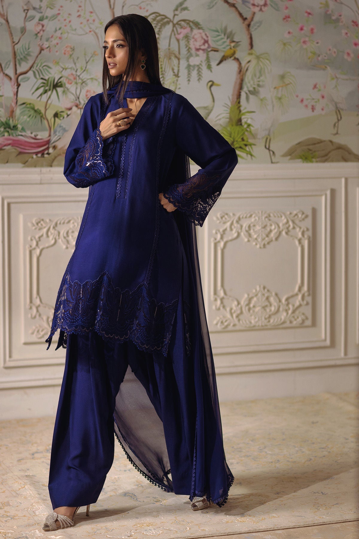 Annus Abrar | Elemental Festive | Baraan (Shirt, Pants and Dupatta) - Pakistani Designer Dress - by Annus Abrar - Type : Ladies Clothes - 100% Original at Saira Sultan