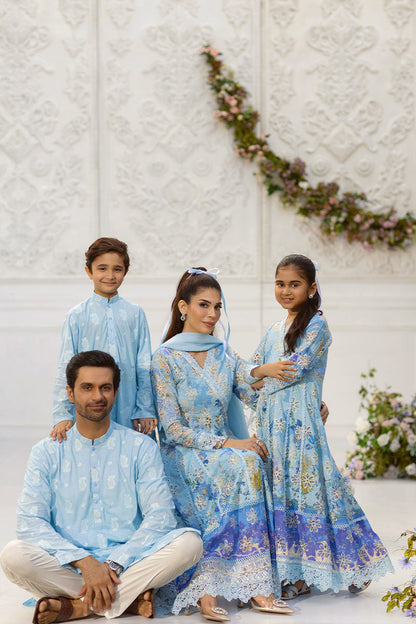 Ansab Jahangir | Wien Family Edit 25 | Zaynah XL Sky Blue Schiffli