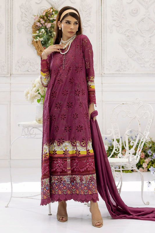 Ansab Jahangir | Wien Family Edit 25 | Zahira XS Burgundy Schiffli