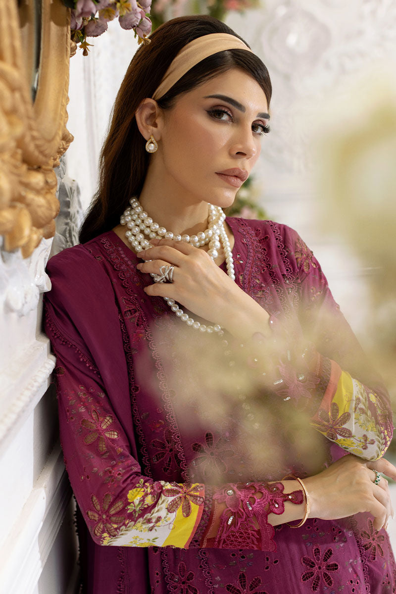 Ansab Jahangir | Wien Family Edit 25 | Zahira M Burgundy Schiffli