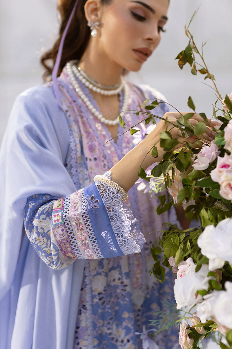 Ansab Jahangir | Wien Family Edit 25 | Mireya M Light Blue Gray Schiffli
