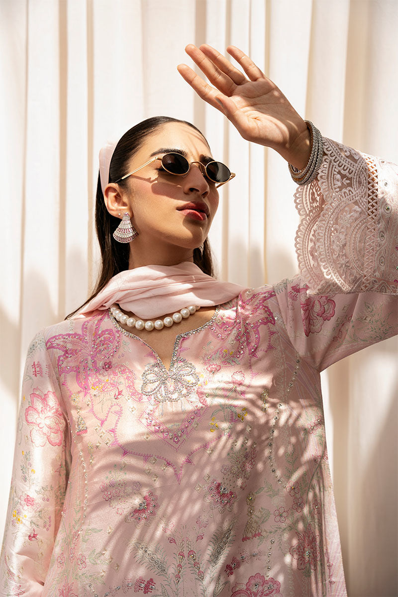 Ansab Jahangir | Digital Silk | Mahira Shirt And Dupatta - Pakistani Designer Dress - by Ansab Jahangir - Type : Ladies Clothes - 100% Original at Saira Sultan