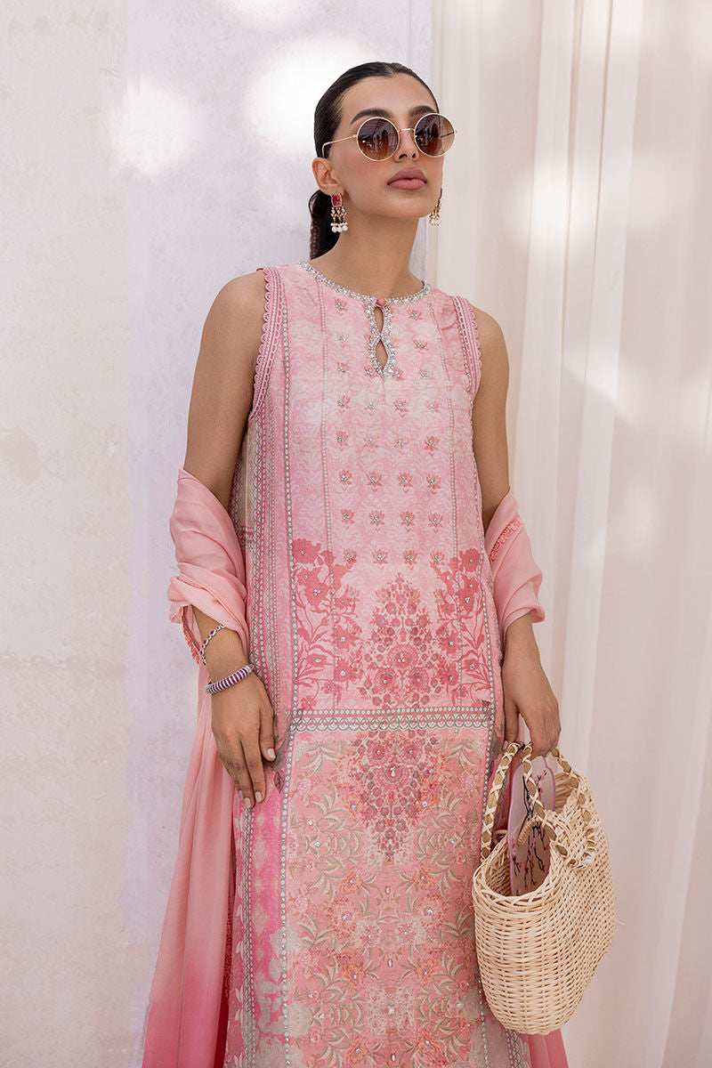Ansab Jahangir | Digital Silk | Zoya Shirt And Dupatta - Pakistani Designer Dress - by Ansab Jahangir - Type : Ladies Clothes - 100% Original at Saira Sultan