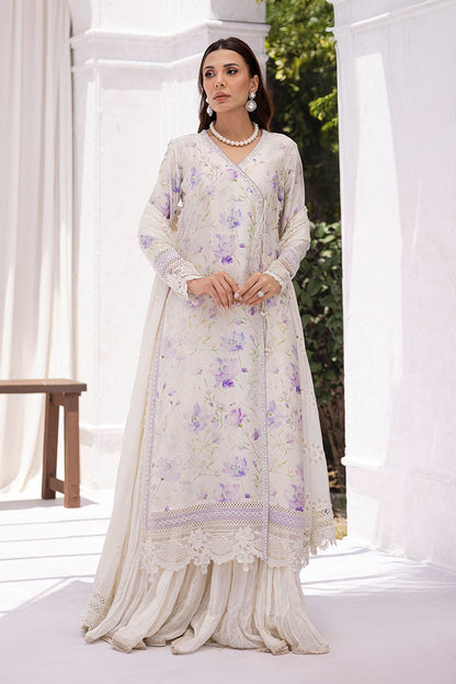 Ansab Jahangir | Digital Silk | Lila Shirt And Dupatta - Pakistani Designer Dress - by Ansab Jahangir - Type : Ladies Clothes - 100% Original at Saira Sultan