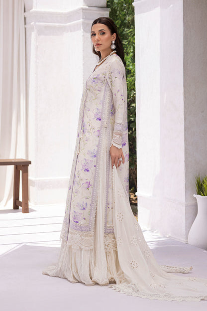 Ansab Jahangir | Digital Silk | Lila Shirt And Dupatta - Pakistani Designer Dress - by Ansab Jahangir - Type : Ladies Clothes - 100% Original at Saira Sultan