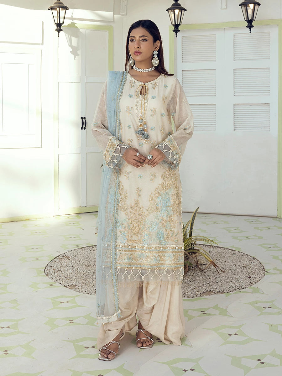Salitex | Signature Festive Chiffon | SUNW6NO005UT XS Off White Cotton Net