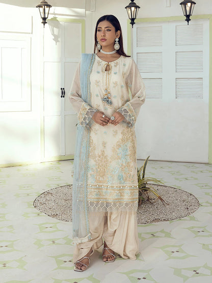 Salitex | Signature Festive Chiffon | SUNW6NO005UT XS Off White Cotton Net