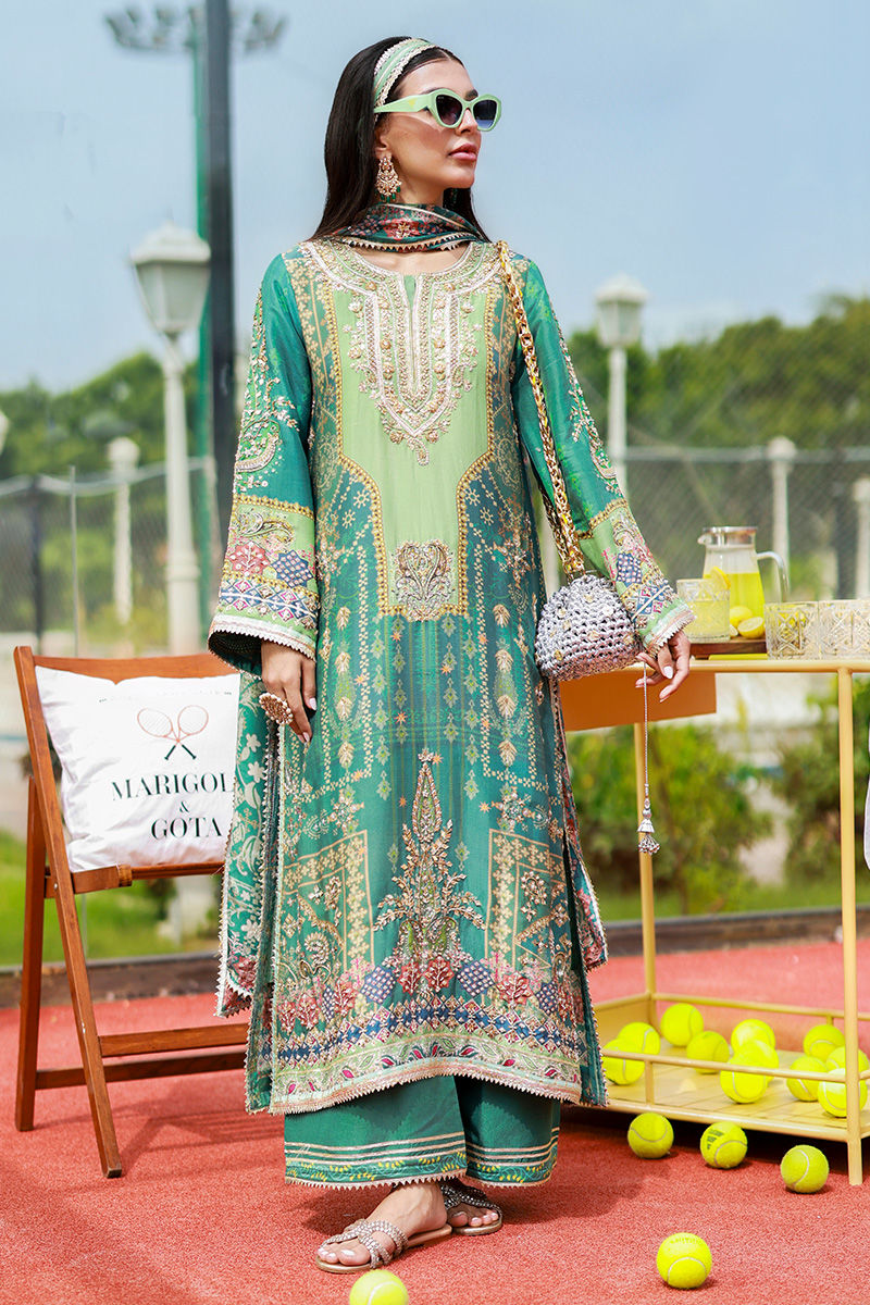 Ansab Jahangir | Marigold and Gota | Zartasha - Pakistani Designer Dress - by Ansab Jahangir - Type : Ladies Clothes - 100% Original at Saira Sultan