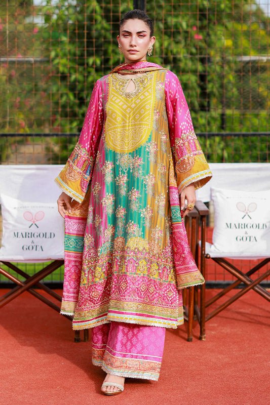 Ansab Jahangir | Marigold and Gota | Elif - Pakistani Designer Dress - by Ansab Jahangir - Type : Ladies Clothes - 100% Original at Saira Sultan