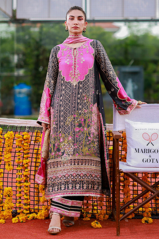 Ansab Jahangir | Marigold and Gota | Laraib - Pakistani Designer Dress - by Ansab Jahangir - Type : Ladies Clothes - 100% Original at Saira Sultan
