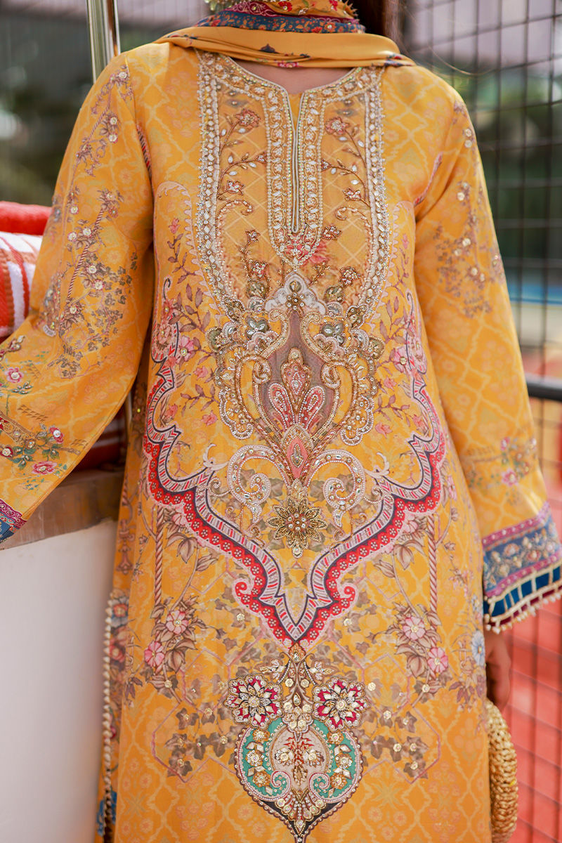 Ansab Jahangir | Marigold and Gota | Azira - Pakistani Designer Dress - by Ansab Jahangir - Type : Ladies Clothes - 100% Original at Saira Sultan