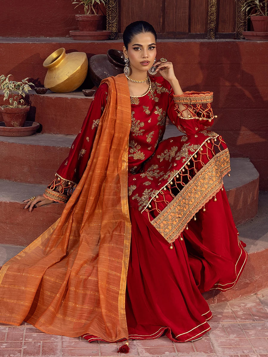 Salitex | Signature Festive Chiffon | SUNW6JI020UT Custom Size Red Cotton Net