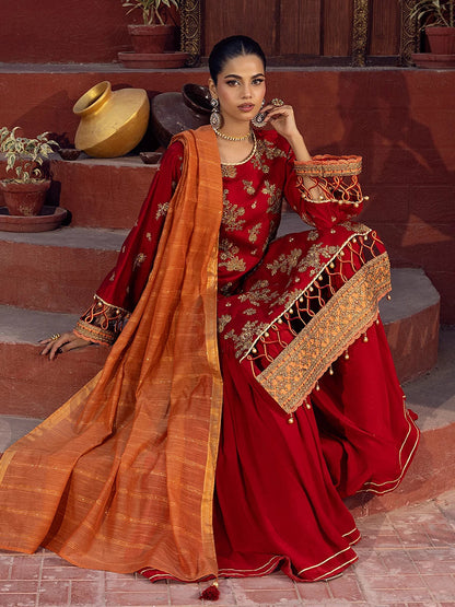 Salitex | Signature Festive Chiffon | SUNW6JI020UT Custom Size Red Cotton Net