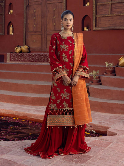 Salitex | Signature Festive Chiffon | SUNW6JI020UT M Red Cotton Net