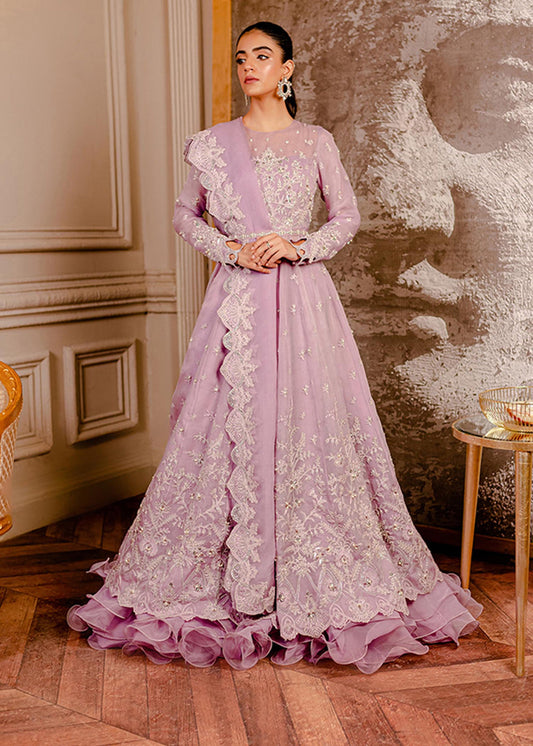 Fozia Khalid I Dilkash Festive Wear 25 | Peri Winkle - Pakistani Designer Dress - by Fozia Khalid - Type :  - 100% Original at Saira Sultan