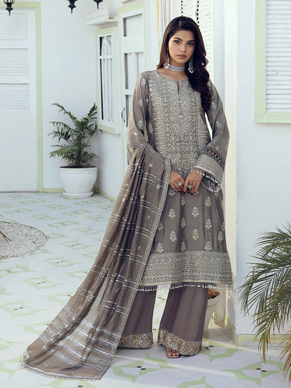 Salitex | Signature Festive Chiffon | SUNW6NO009UT XS Gray Cotton Silk