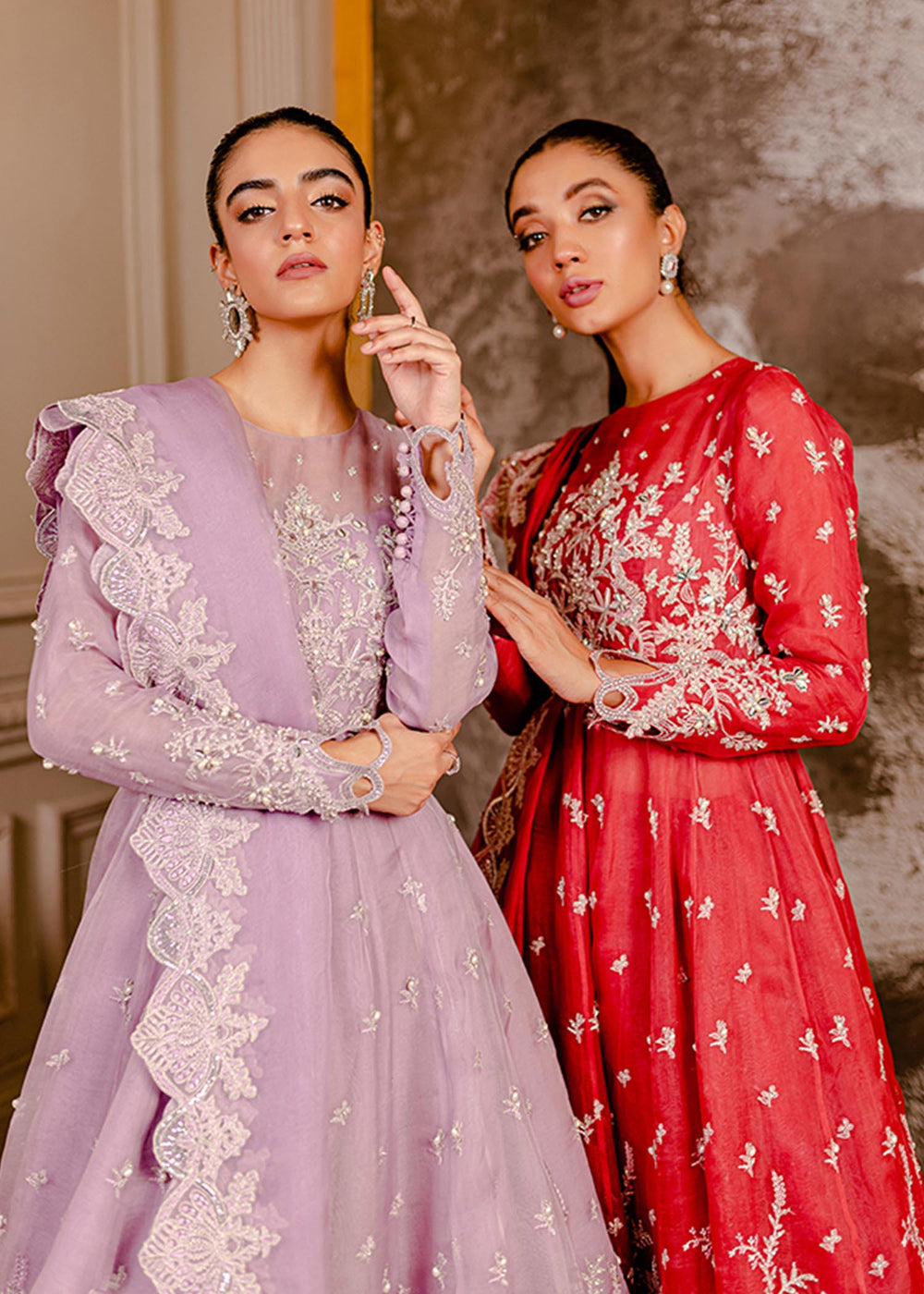 Fozia Khalid I Dilkash Festive Wear 25 | Peri Winkle - Pakistani Designer Dress - by Fozia Khalid - Type :  - 100% Original at Saira Sultan