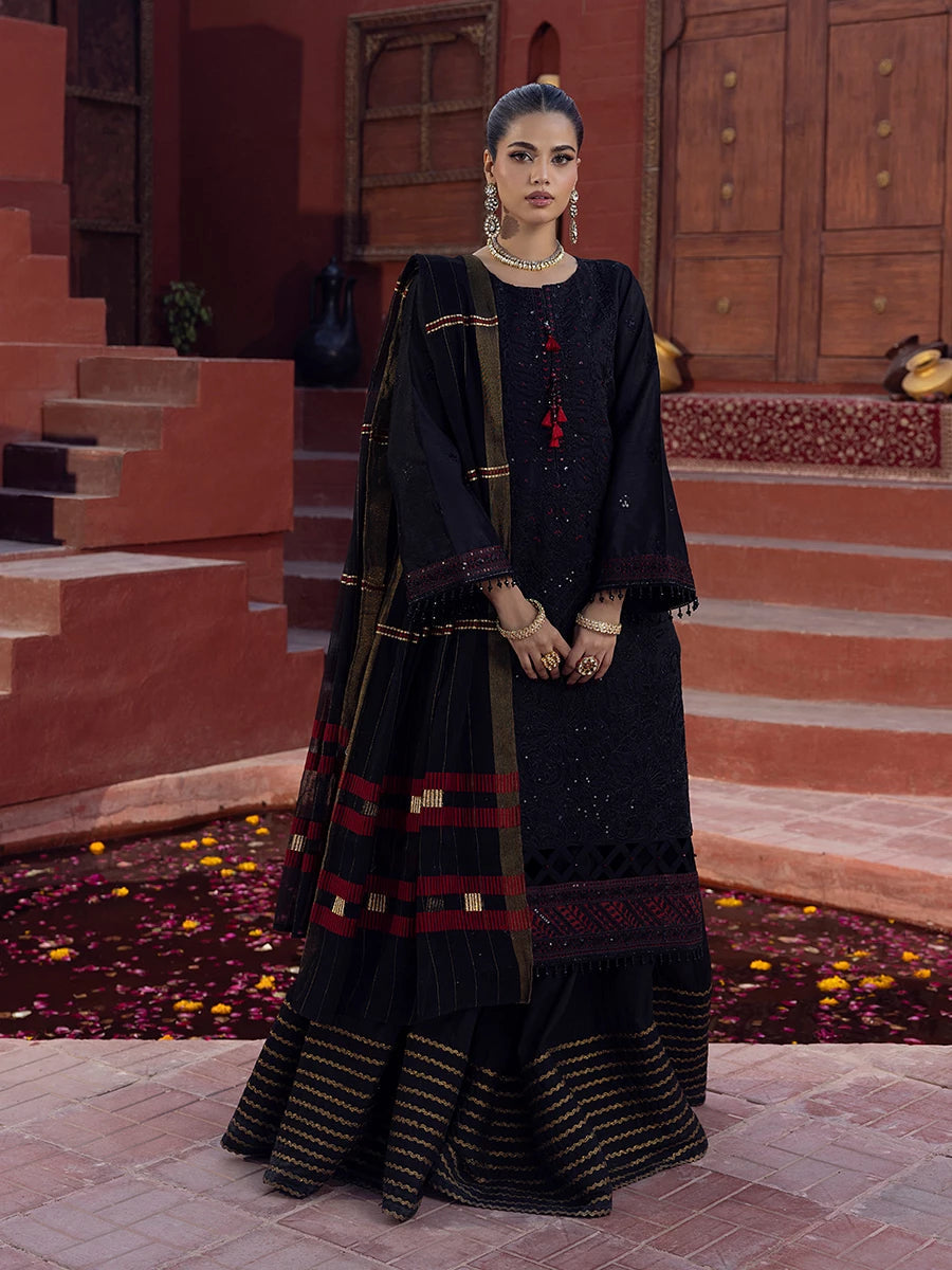 Salitex | Signature Festive Chiffon | SUNW6JI022UT XL Black Yarn Dyed