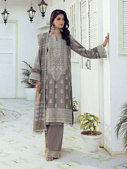 Salitex | Signature Festive Chiffon | SUNW6NO009UT XL Gray Cotton Silk