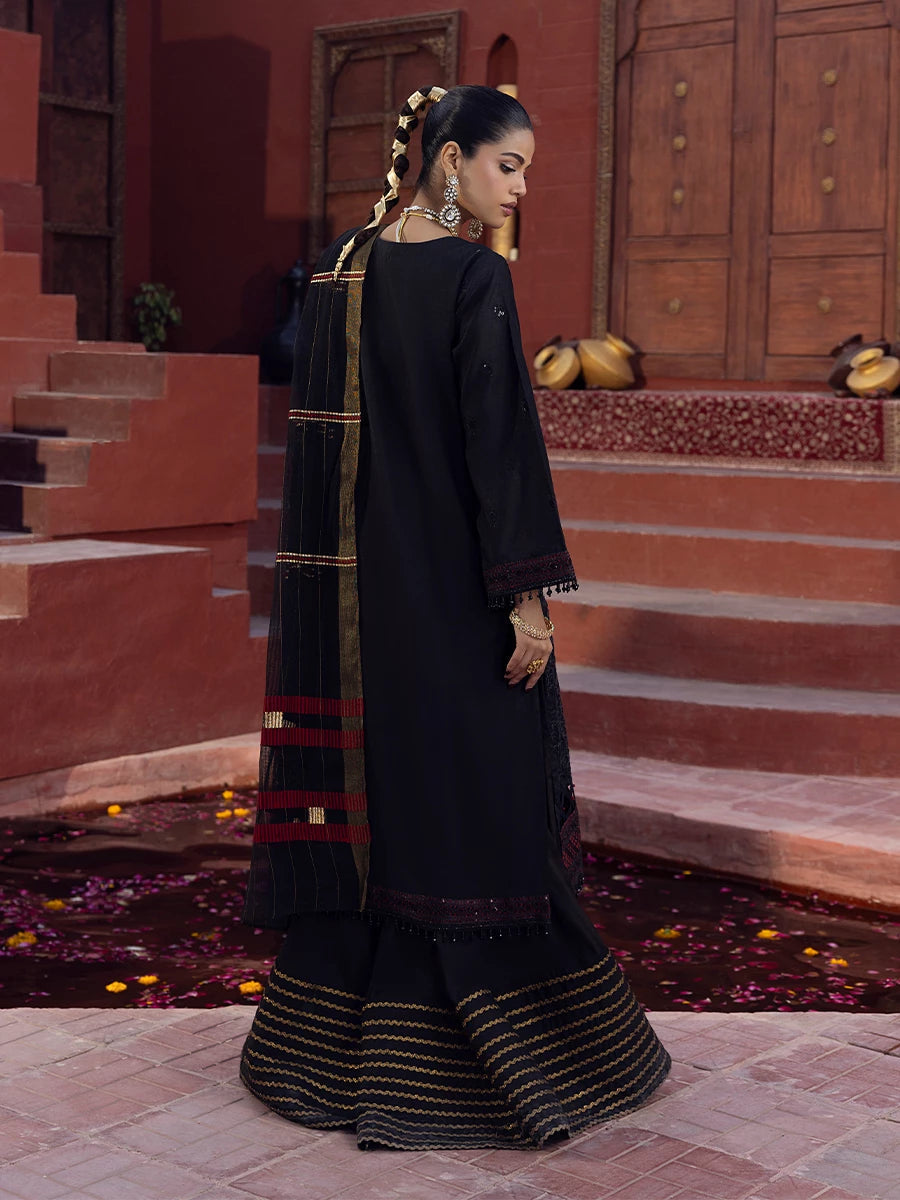 Salitex | Signature Festive Chiffon | SUNW6JI022UT S Black Yarn Dyed