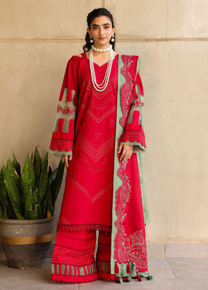 Sahane | In Laws in Lawn Eid Edit | CT-21008 Risate XS Red Lawn