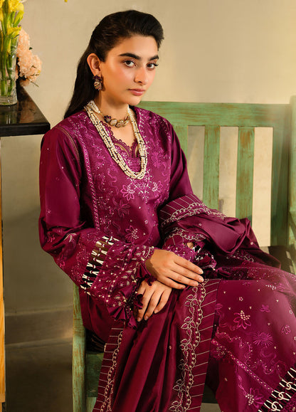 Sahane | In Laws in Lawn Eid Edit | CT-21002 Berry M Magenta Lawn