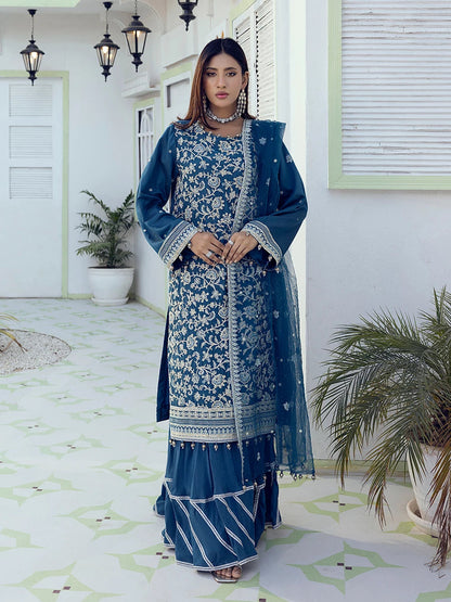 Salitex | Signature Festive Chiffon | SUNW6NO002UT XS Royal Blue Cotton Silk