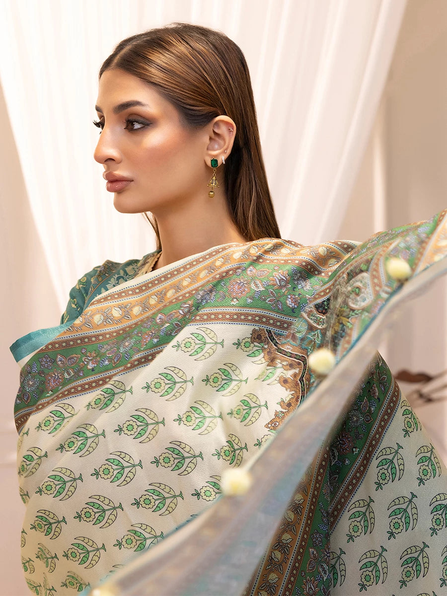 Salitex | Khaddar 24 | K-03 L Green Blue Khaddar