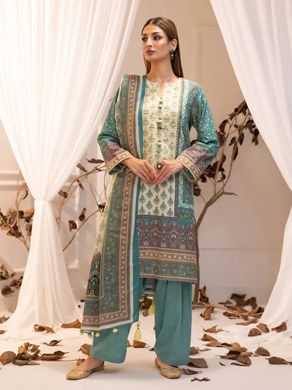 Salitex | Khaddar 24 | K-03 XL Green Blue Khaddar