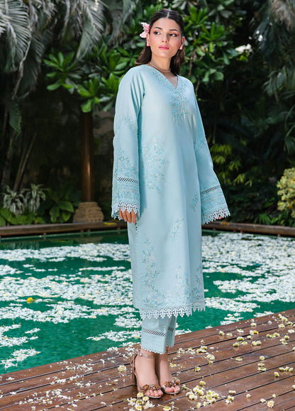 Sahane | Lovent Embroidered Pret 25 | ME23004 Celeste S Ice Blue Lawn