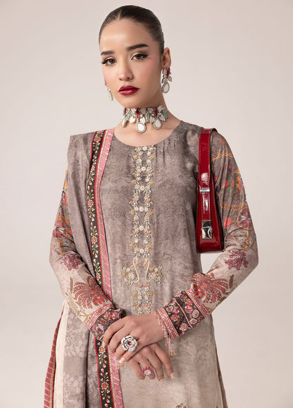 Sahane | Suay Silk Handwork Edit | CT-15008 CLARA - SUAY L Gray Silk