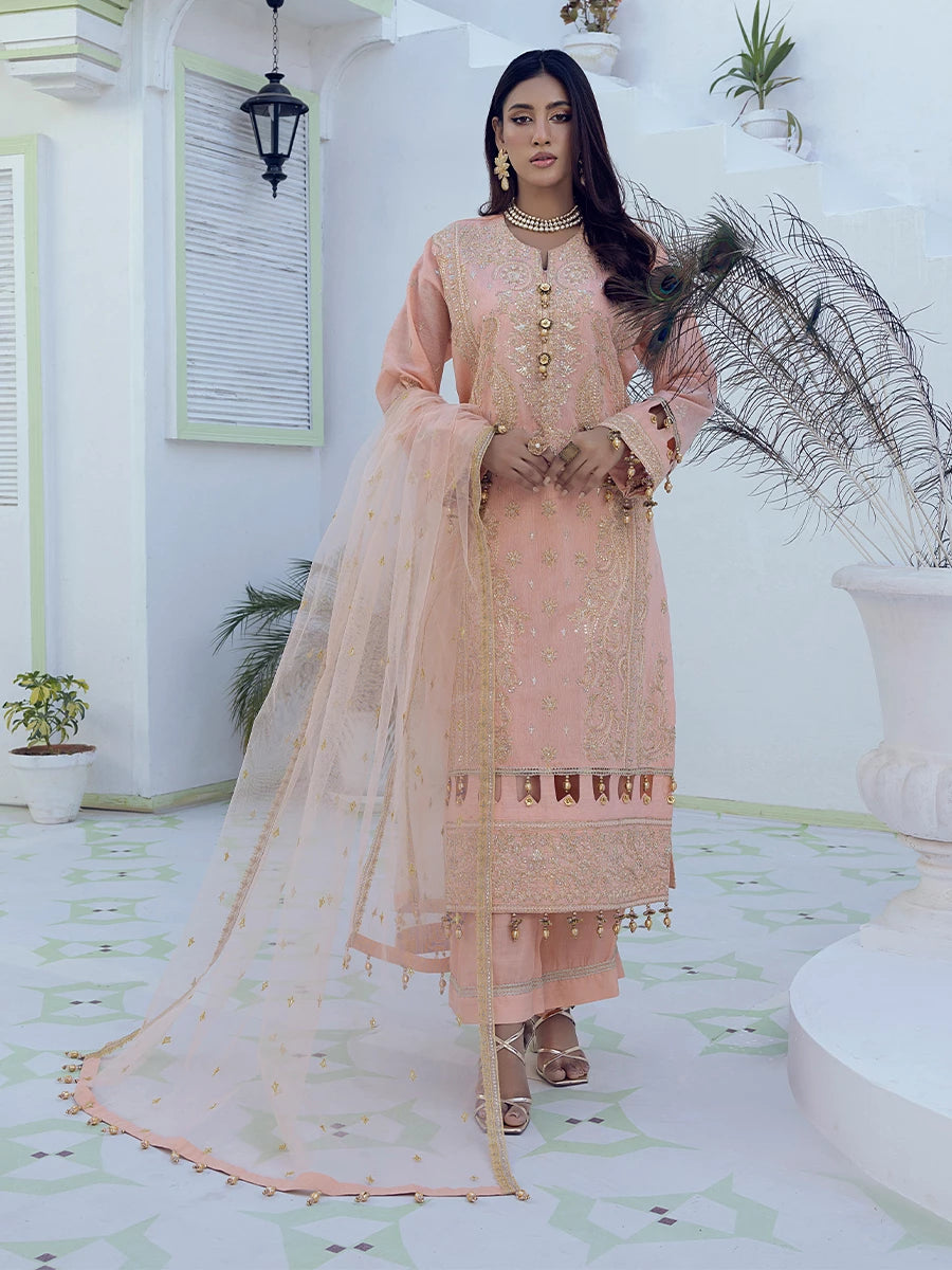 Salitex | Signature Festive Chiffon | SUNW6NO007UT XS Peach Pink Cotton Net