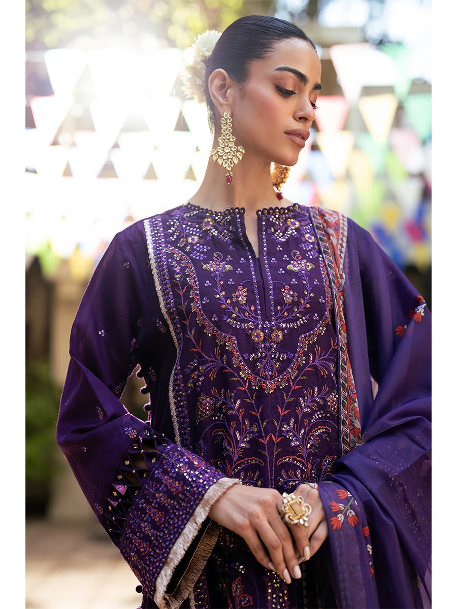 Salitex | Signature Festive Chiffon | SUNW6NO031UT M Purple Cotton Net