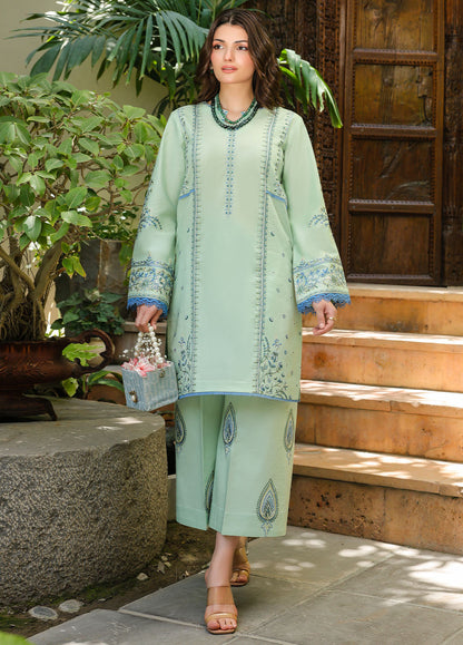 Sahane | Lovent Embroidered Pret 25 | ME23003 Zoe XS Sea Green Lawn