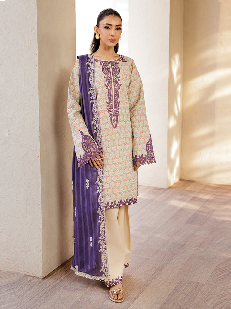 Rajbari | Amari Hybrid Jacquard Edition | Amari Jacquard - 02 XS Beige Jacquard Lawn