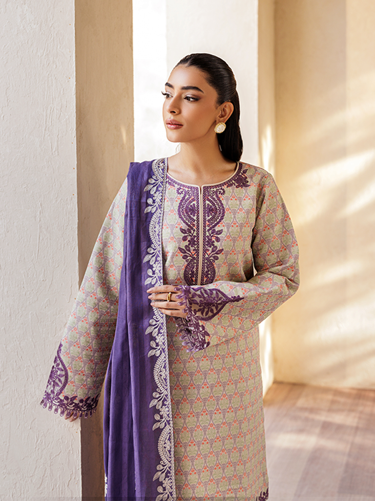 Rajbari | Amari Hybrid Jacquard Edition | Amari Jacquard - 02 L Beige Jacquard Lawn