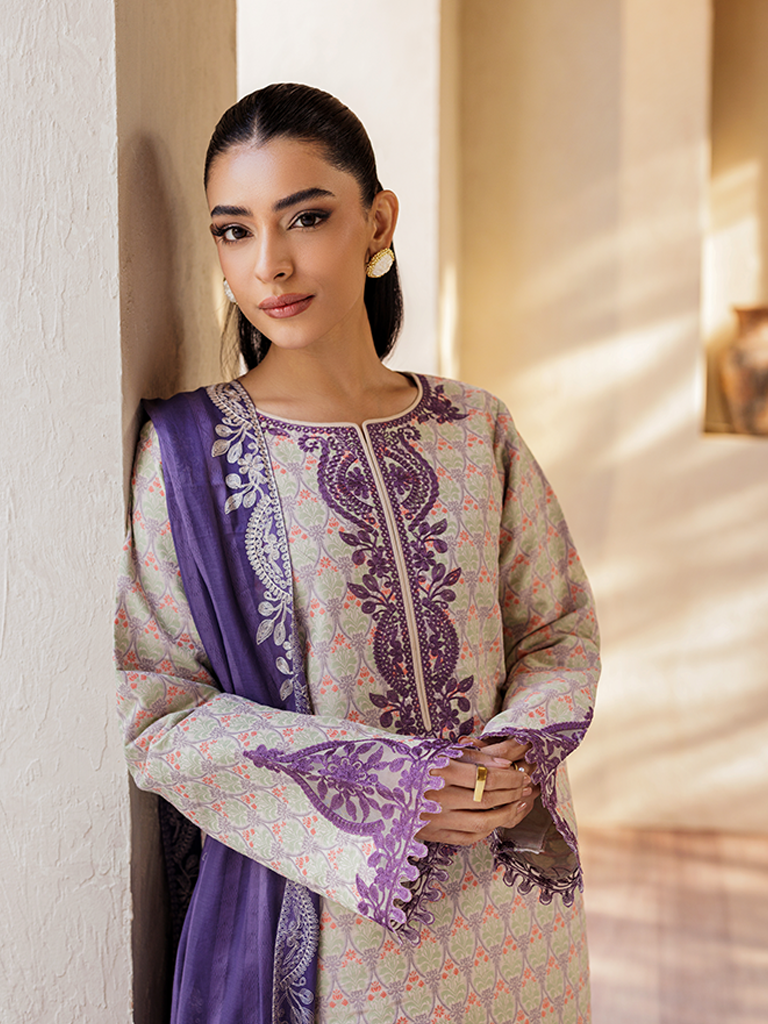 Rajbari | Amari Hybrid Jacquard Edition | Amari Jacquard - 02 M Beige Jacquard Lawn