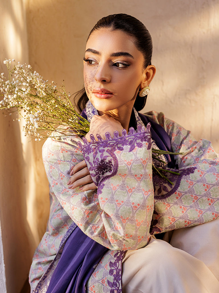 Rajbari | Amari Hybrid Jacquard Edition | Amari Jacquard - 02 XL Beige Jacquard Lawn
